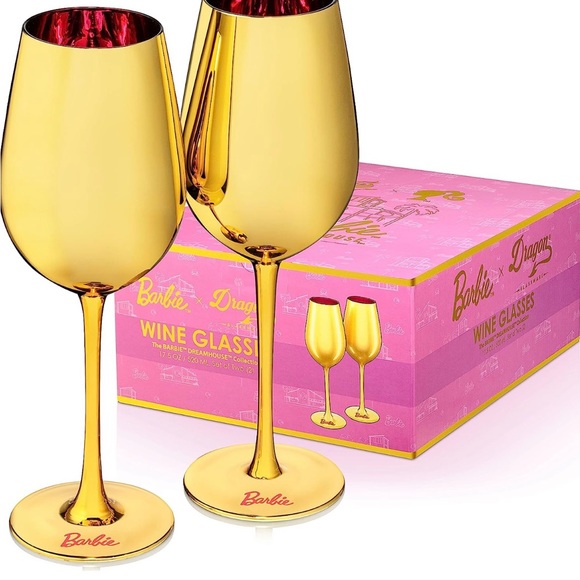 NEW Barbie Wine Glasses - Picture 1 of 6